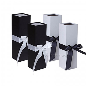 Правоъгълна сгъваема опаковъчна кутия Персонализирана печатна винена кутия за хартия #winebox